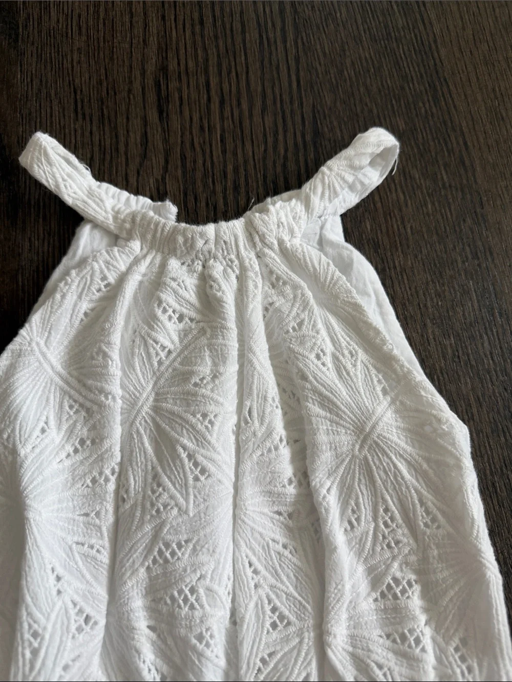Michael Kors Girls' White Eyelet Dress - size 5